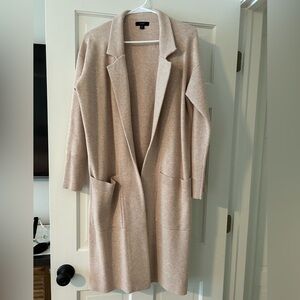 J.Crew Ella Open Front Long Cardigan Sweater Blazer Heather Birch XS SPR 22